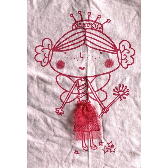 Naartjie Girls Pink Fairy Princess Tutu Graphic Tee – Short Sleeve Shirt Size L - Picture 2 of 4